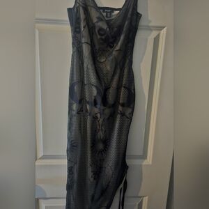 NastyGal Lace Ruched Side Cami Dress With Contrast Lining